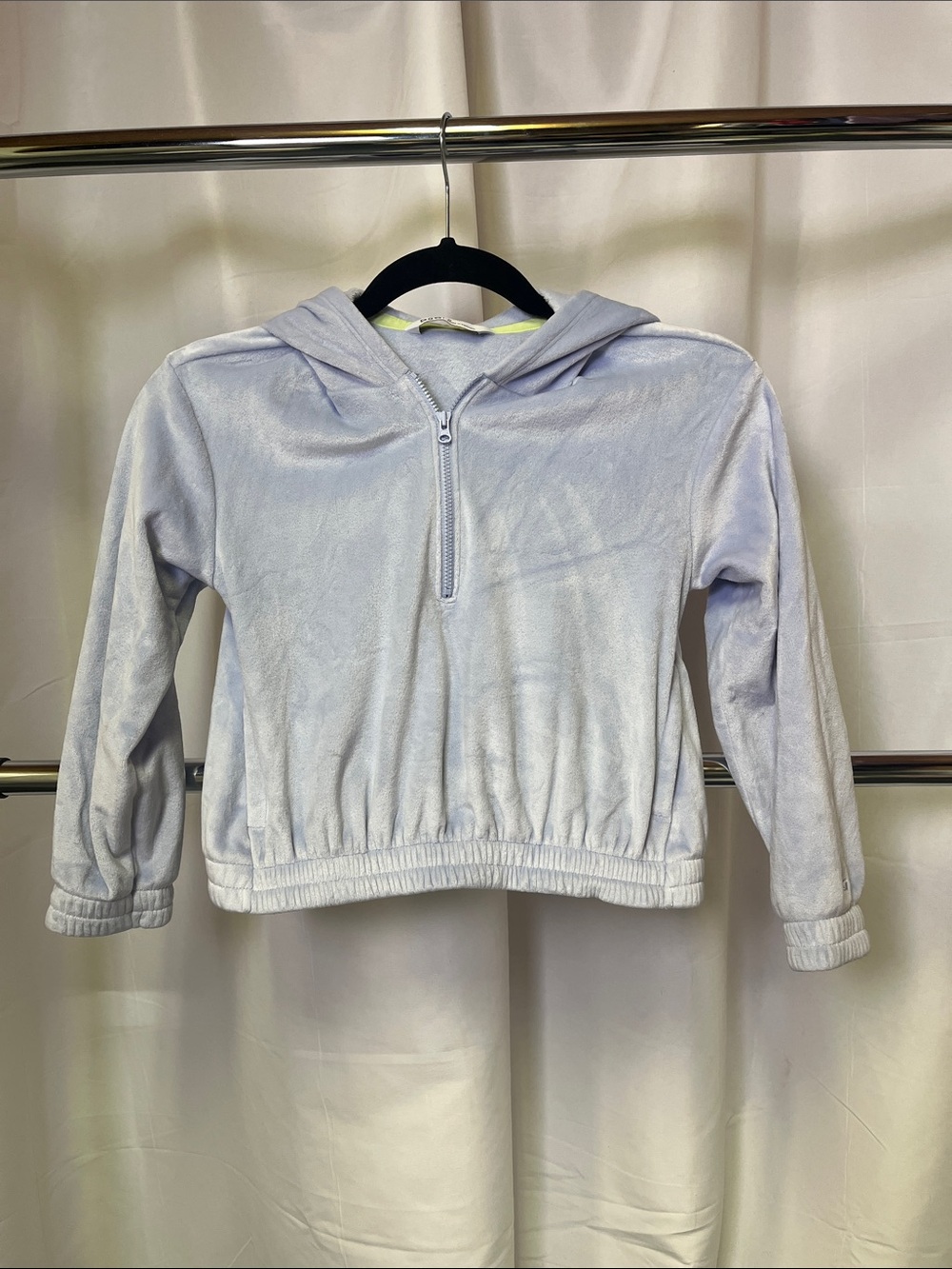 Dicks Sporting Goods Girls Light Blue Velour Pull Over Hoodie - size S